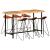 Set mobilier de bar 7 piese lemn masiv acacia & piele naturală GartenMobel Dekor