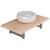 Set mobilier de baie din două piese, stejar, ceramică GartenMobel Dekor