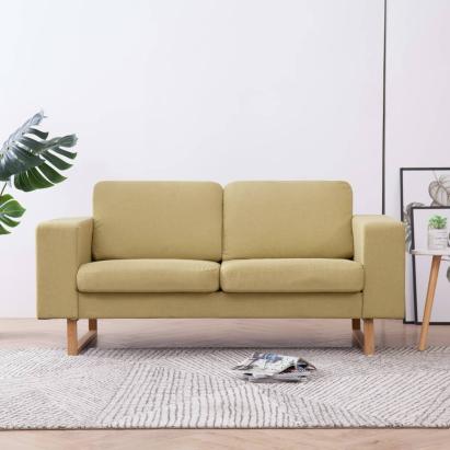 Canapea cu 2 locuri, verde, material textil GartenMobel Dekor
