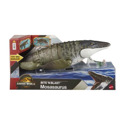 JURASSIC WORLD REBIRTH BITE N BLAST DINOZAUR MOSASAURUS INTERACTIV CU MISCARI SI FUNCTIE SPECIALA 50CM SuperHeroes ToysZone
