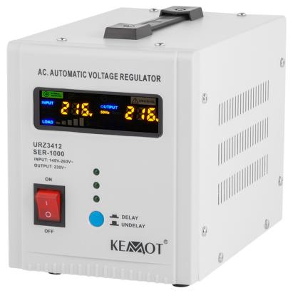 Stabilizator Tensiune Automat Kemot 1000VA URZ3412  Protectie Supratensiune, Subtensiune, 220V ±10%, Protectie Termica si Frecventa 50/60Hz SafetyGuard Surveillance