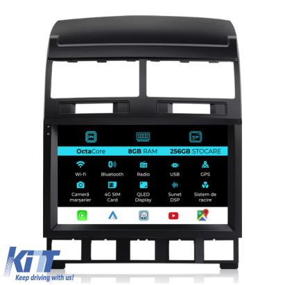 Navigatie Dedicata Volkswagen Touareg (2003-2010), 9Inch, 8Gb Ram, 256Gb Stocare, Carplay Performance AutoTuning