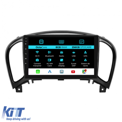 Navigatie Dedicata Nissan Juke (2010-2017), 9Inch, 8Gb Ram, 256Gb Stocare, Carplay Performance AutoTuning