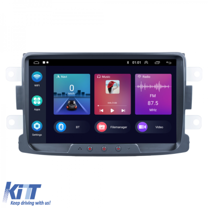 Navigatie Dedicata Dacia, Android, 8Inch, 2Gb Ram, 32Gb stocare, Bluetooth, WiFi, Waze, Canbus Performance AutoTuning