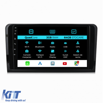 Navigatie Dedicata Mercedes Benz ML W164   GL X164 (2005 - 2012), 9Inch, 2Gb Ram, 64Gb Stocare, Carplay Performance AutoTuning