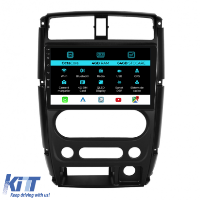 Navigatie Dedicata Suzuki Jimny 3 (2005-2019), 9Inch, 4Gb Ram, 64Gb Stocare, Carplay Performance AutoTuning