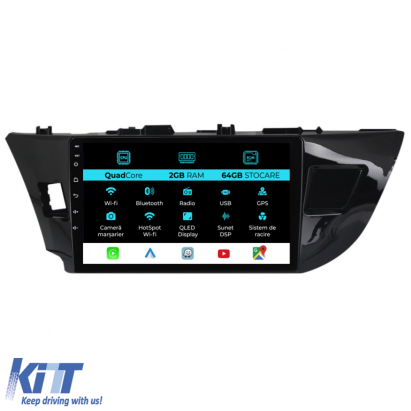 Navigatie Dedicata Toyota Corolla (2013-2019), 10Inch, 2Gb Ram, 64Gb Stocare, Carplay Performance AutoTuning