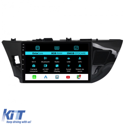 Navigatie Dedicata Toyota Corolla (2013-2019), 10Inch, 8Gb Ram, 256Gb Stocare, Carplay Performance AutoTuning