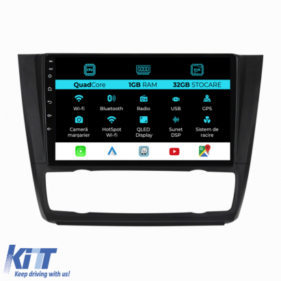 Navigatie Dedicata Bmw Seria 1 E82 E88 E81 E87 (2004-2011), 9Inch, 1Gb Ram, 32Gb Stocare, CarPlay Performance AutoTuning