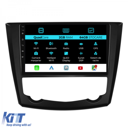 Navigatie Android Dedicata Renault Kadjar (2015-2019), 9Inch, 2Gb Ram, 64Gb Stocare, Carplay Performance AutoTuning