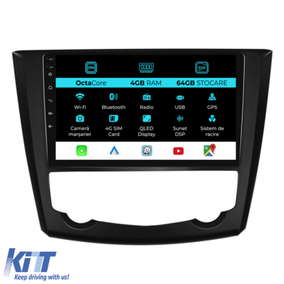 Navigatie Dedicata Renault Kadjar (2015-2019), 9Inch, 4Gb Ram, 64Gb Stocare, Carplay Performance AutoTuning