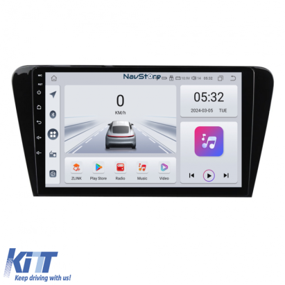 Navigatie Android Dedicata Skoda Octavia 3 (2013 - 2018) 10 Inch, 4Gb Ram, 64Gb stocare, Bluetooth, WiFi, Waze, Carplay Performance AutoTuning