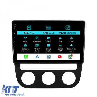 Navigatie Dedicata Volkswagen Golf5 Jetta (2004-2009), 10Inch, 8Gb Ram, 256Gb Stocare, Carplay Performance AutoTuning