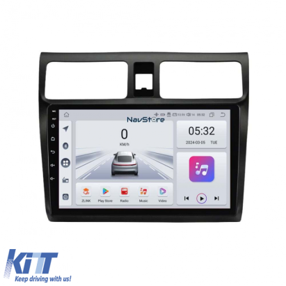 Navigatie Android Dedicata Suzuki Swift (2003-2010), 10Inch, 4Gb Ram, 64Gb Stocare, Bluetooth, WiFi, Carplay Performance AutoTuning