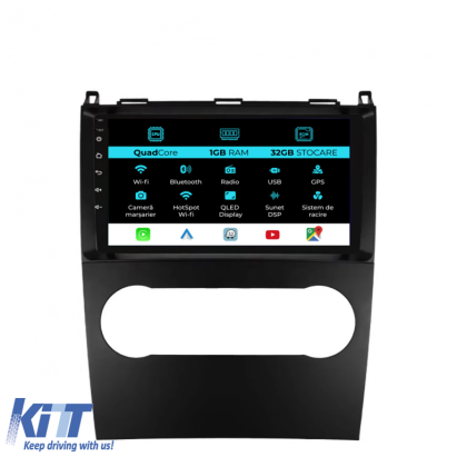 Navigatie Mercedes Benz A-Class B-Class (2004-2012), 9Inch, 1Gb Ram, 32Gb Stocare, Carplay Performance AutoTuning