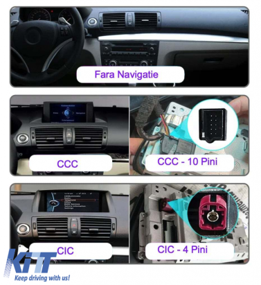 Navigatie Dedicata BMW Seria 1 E81 E82 E87 E88 (2005-2013), 12.3 Inch, 8Gb Ram, 256Gb Stocare, Carplay Performance AutoTuning