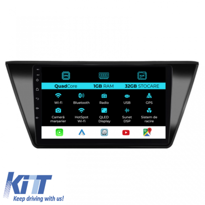Navigatie Dedicata Volkswagen Touran (2014 - 2020), 10Inch, 1Gb Ram, 32Gb Stocare, Carplay Performance AutoTuning