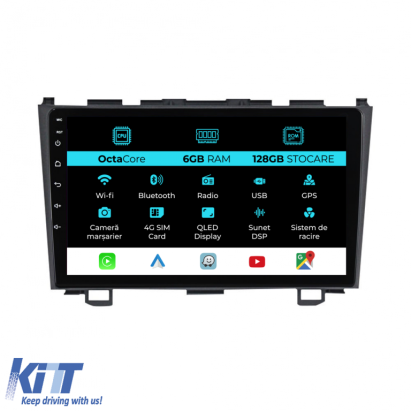 Navigatie Dedicata Honda CR-V (2006 - 2012), 9Inch, 6Gb Ram, 128Gb Stocare, Carplay Performance AutoTuning