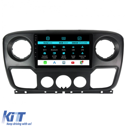 Navigatie Dedicata Opel Movano Renault Master Nissan NV400 (2010-2020), 10Inch, 8Gb Ram, 256Gb Stocare, Carplay Performance AutoTuning
