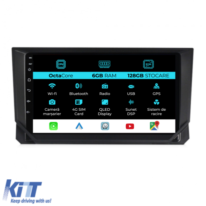 Navigatie Dedicata Seat Ibiza (2017 - 2025), 9Inch, 6Gb Ram, 128Gb Stocare, Carplay Performance AutoTuning