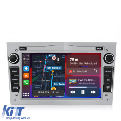 Navigatie Android Dedicata Opel, 7Inch, 4Gb Ram, 64Gb stocare, Carplay, Argintiu Performance AutoTuning