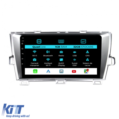 Navigatie Dedicata Toyota Prius W3 (2009 - 2015), 9Inch, 1Gb Ram, 32Gb Stocare, Carplay Performance AutoTuning