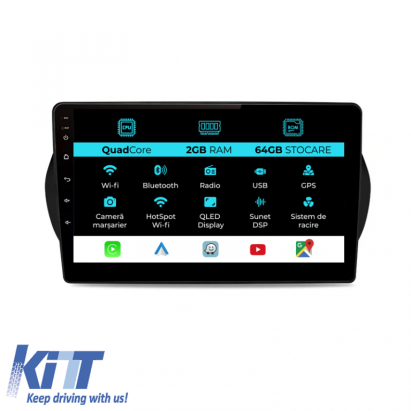 Navigatie Dedicata Citroen Nemo (2008 - 2017), 10Inch, 2Gb Ram, 64Gb Stocare, Carplay Performance AutoTuning