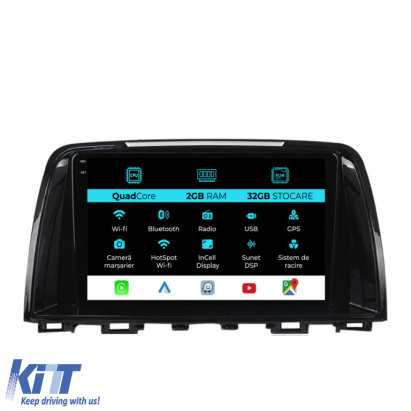 Navigatie Dedicata Mazda 6 (2013-2015), 9Inch, 2Gb Ram, 32Gb Stocare, Carplay Performance AutoTuning