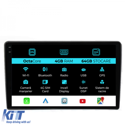 Navigatie Dedicata Ford Transit (2019-2025), 10Inch, 4Gb Ram, 64Gb Stocare, Carplay Performance AutoTuning