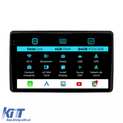 Navigatie Dedicata Dacia Duster (2018 - 2022), 10Inch, 4Gb Ram, 64Gb Stocare, Carplay Performance AutoTuning