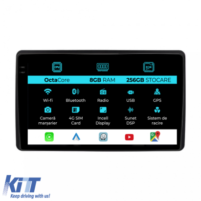 Navigatie Dedicata Dacia Duster (2018 - 2022), 10Inch, 8Gb Ram, 256Gb Stocare, Carplay Performance AutoTuning