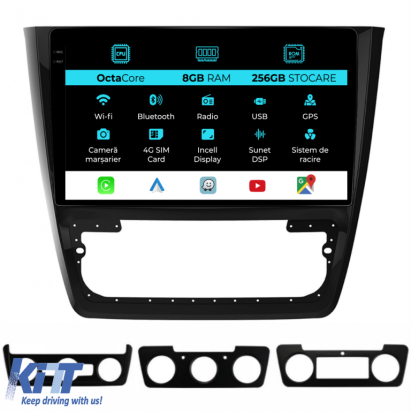 Navigatie Dedicata Skoda Yeti (2009-2017), Incell 10Inch, 8Gb Ram, 256Gb Stocare, Carplay Performance AutoTuning