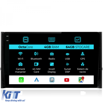 Navigatie Dedicata Skoda Kodiaq (2016-2024), Incell 10Inch, 4Gb Ram, 64Gb Stocare, Carplay Performance AutoTuning