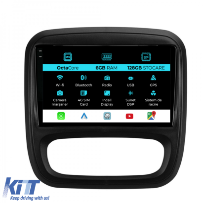 Navigatie Dedicata Opel Vivaro Renault Trafic Fiat Talento (2014 - 2018), 9 Inch, 6Gb Ram, 128Gb stocare, Carplay Performance AutoTuning