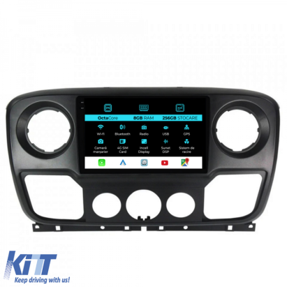 Navigatie Dedicata Opel Movano Renault Master Nissan NV400 (2010-2020), 10Inch, 8Gb Ram, 256Gb Stocare, Carplay Performance AutoTuning