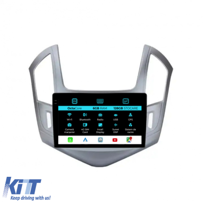 Navigatie Dedicata Chevrolet Cruze (2012-2015), 9 Inch, 6Gb Ram, 128Gb stocare, Carplay Performance AutoTuning