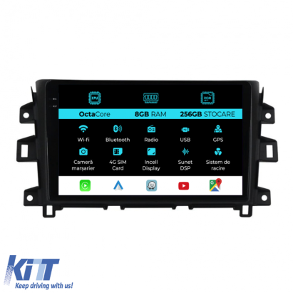 Navigatie Dedicata Nissan Navara (2015-2022), 10Inch, 8Gb Ram, 256Gb Stocare, Carplay Performance AutoTuning