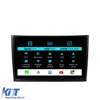 Navigatie Dedicata Volvo Xc90 (2002-2014),QuadCore, 10Inch, 4Gb Ram, 64Gb Stocare, Carplay Performance AutoTuning