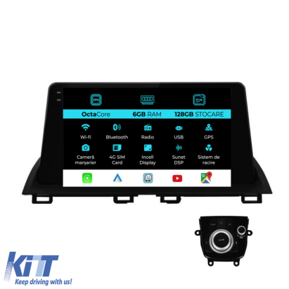 Navigatie Dedicata Mazda 3 (2013-2018), 9 Inch, 6Gb Ram, 128Gb stocare, Carplay Performance AutoTuning