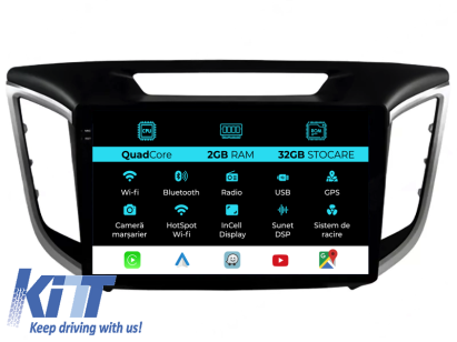 Navigatie Dedicata Hyundai IX25 (2015-2019), 10Inch, 2Gb Ram, 32Gb Stocare, Carplay Performance AutoTuning