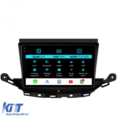 Navigatie Dedicata Opel Astra K (2016 - 2020),QuadCore, 9 Inch, 4Gb Ram, 64Gb stocare, Carplay Performance AutoTuning