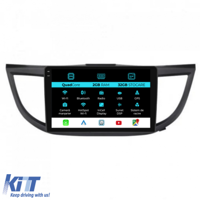 Navigatie Dedicata Honda CR-V (2012-2016), 9Inch, 2Gb Ram, 64Gb Stocare, Carplay Performance AutoTuning