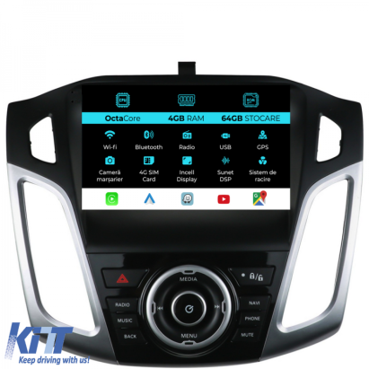 Navigatie  Dedicata Ford Focus 3 (2012-2018), 9Inch, 4Gb Ram, 64Gb Stocare, Carplay Performance AutoTuning