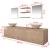 Set mobilier baie format din 8 piese cu chiuvete incluse, Bej GartenMobel Dekor