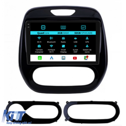Navigatie Dedicata Renault Captur (2013-2020), 9Inch, 2Gb Ram, 32Gb Stocare, CarPlay Performance AutoTuning