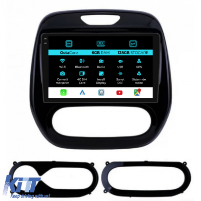 Navigatie Dedicata Renault Captur (2013-2020), 9Inch, 6Gb Ram, 128Gb Stocare, CarPlay Performance AutoTuning