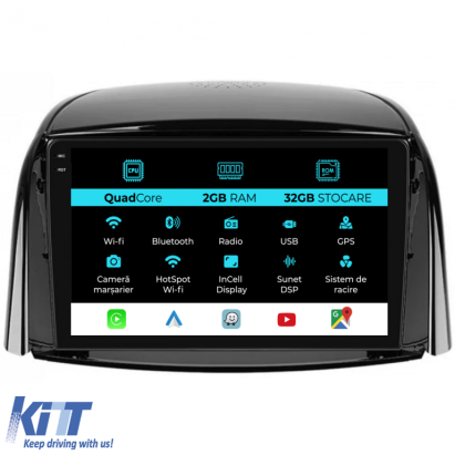 Navigatie Dedicata Renault Koleos (2008-2016), 9Inch, 2Gb Ram, 32Gb Stocare, Carplay Performance AutoTuning