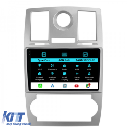 Navigatie Dedicata Chrysler 300C (2004-2008),QuadCore, 9Inch, 4Gb Ram, 64Gb Stocare, Carplay Performance AutoTuning