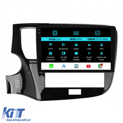 Navigatie Dedicata Mitsubishi Outlander (2019-2021), 10Inch, 6Gb Ram, 128Gb Stocare, Carplay Performance AutoTuning
