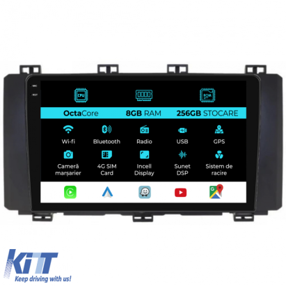 Navigatie Dedicata Seat Ateca (2016-2021), 9Inch, 8Gb Ram, 256Gb Stocare, Carplay Performance AutoTuning